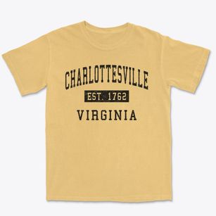 Charlottesville Virginia Classic Established Premium Heavyweight T-shirt