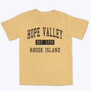 Hope Valley Rhode Island Classic Established Premium Heavyweight T-shirt