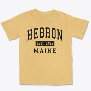 Hebron Maine Classic Established Premium Heavyweight T-shirt