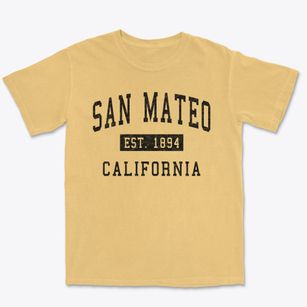 San Mateo California Classic Established Premium Heavyweight T-shirt