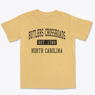 Butlers Crossroads North Carolina Classic Established Premium Heavyweight T-shirt