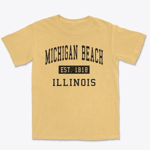 Michigan Beach Illinois Classic Established Premium Heavyweight T-shirt