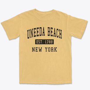 Uneeda Beach New York Classic Established Premium Heavyweight T-shirt
