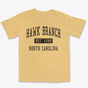 Hawk Branch North Carolina Classic Established Premium Heavyweight T-shirt