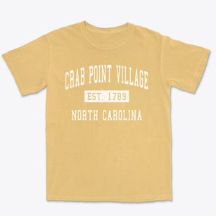 Crab Point Village North Carolina Classic Established Premium Heavyweight T-shirt