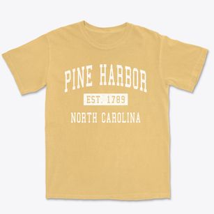 Pine Harbor North Carolina Classic Established Premium Heavyweight T-shirt