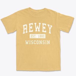 Rewey Wisconsin Classic Established Premium Heavyweight T-shirt