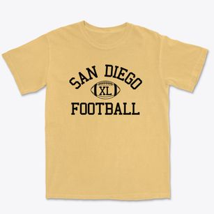 San Diego International School Sandis Classic Football Premium Heavyweight T-shirt