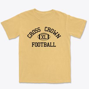 Cross & Crown Christian School Classic Football Premium Heavyweight T-shirt