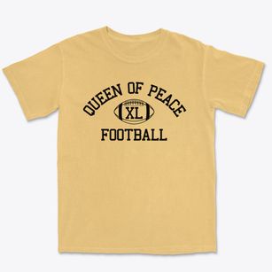 Queen Of Peace School Classic Football Premium Heavyweight T-shirt