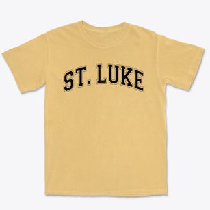 Saint Luke Catholic School Varsity Arch Premium Heavyweight T-shirt