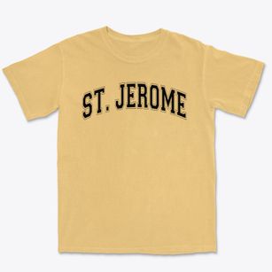 Saint Jerome Catholic School Varsity Arch Premium Heavyweight T-shirt