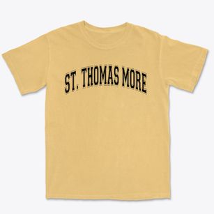 St. Thomas More Catholic Church Varsity Arch Premium Heavyweight T-shirt