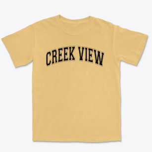 Creek View Elementary School Varsity Arch Premium Heavyweight T-shirt