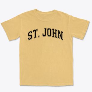 Saint John Lutheran School Varsity Arch Premium Heavyweight T-shirt