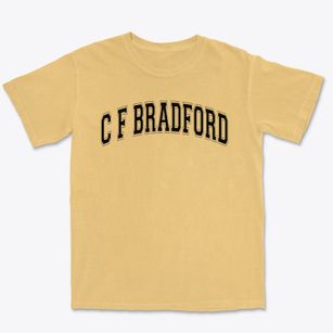 C F Bradford Elementary School #16 Varsity Arch Premium Heavyweight T-shirt