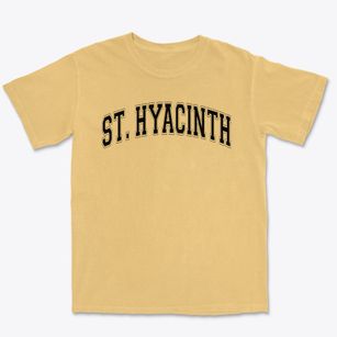 St Hyacinth Parish Varsity Arch Premium Heavyweight T-shirt