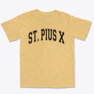 Saint Pius X School Varsity Arch Premium Heavyweight T-shirt