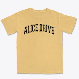Alice Drive Middle School Varsity Arch Premium Heavyweight T-shirt