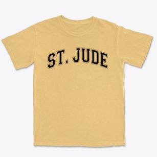Saint Jude Elementary School Varsity Arch Premium Heavyweight T-shirt