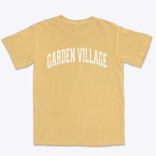 Garden Village Elementary School Varsity Arch Premium Heavyweight T-shirt