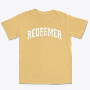 Redeemer Lutheran School Varsity Arch Premium Heavyweight T-shirt