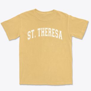 Saint Theresa School Varsity Arch Premium Heavyweight T-shirt