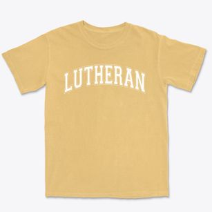 Lutheran High School San Antonio Varsity Arch Premium Heavyweight T-shirt