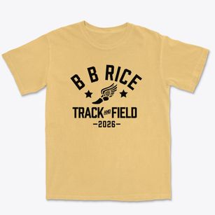 B B Rice Elementary School Track and Field Premium Heavyweight T-shirt