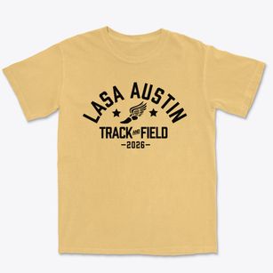 Liberal Arts & Science Academy - Austin Track and Field Premium Heavyweight T-shirt