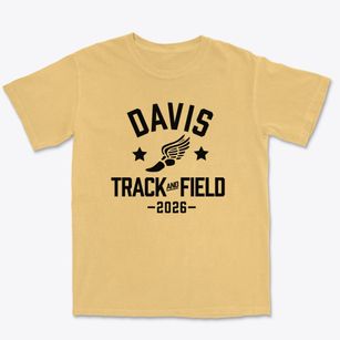Davis Elementary School Track and Field Premium Heavyweight T-shirt