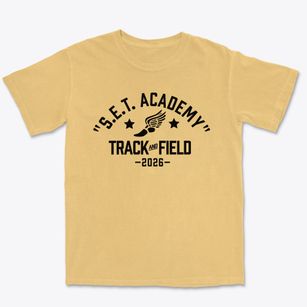 School For Entrepreneurship & Technology Track and Field Premium Heavyweight T-shirt