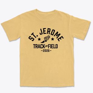 St Jerome Parish Track and Field Premium Heavyweight T-shirt