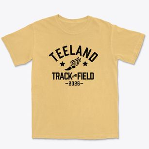 Teeland Middle School Track and Field Premium Heavyweight T-shirt