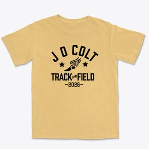 J D Colt Elementary School Track and Field Premium Heavyweight T-shirt