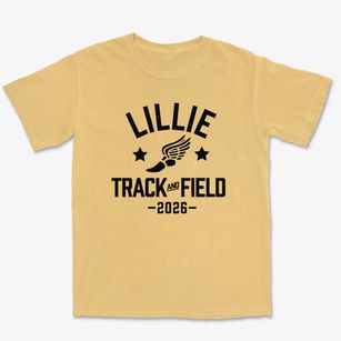 Lillie Middle School Track and Field Premium Heavyweight T-shirt