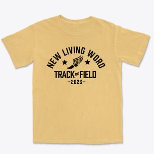 New Living Word School Track and Field Premium Heavyweight T-shirt
