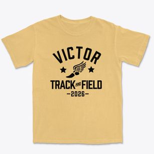 Victor Junior High School Track and Field Premium Heavyweight T-shirt