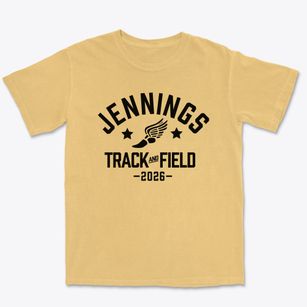 Jennings Elementary School Track and Field Premium Heavyweight T-shirt