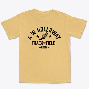 A W Holloway Elementary School Track and Field Premium Heavyweight T-shirt