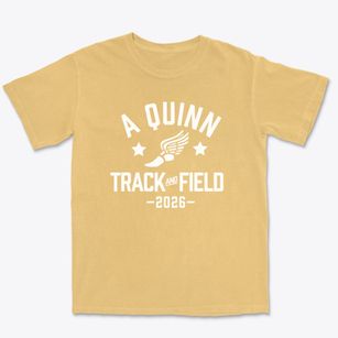 A Quinn Jones Center Track and Field Premium Heavyweight T-shirt