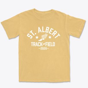 St Albert The Great Parish Track and Field Premium Heavyweight T-shirt