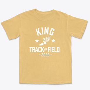 King Academy Track and Field Premium Heavyweight T-shirt