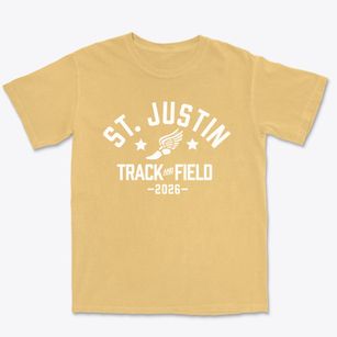 St Justin Parish Track and Field Premium Heavyweight T-shirt