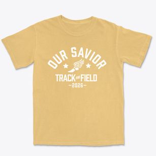 Our Savior Christian Academy Track and Field Premium Heavyweight T-shirt