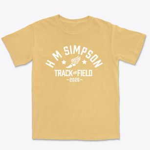 H M Simpson Academy Track and Field Premium Heavyweight T-shirt