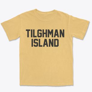 Tilghman Island Maryland Classic Block Premium Heavyweight T-shirt