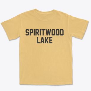 Spiritwood Lake North Dakota Classic Block Premium Heavyweight T-shirt