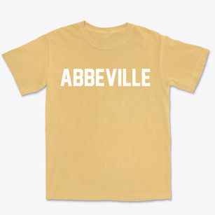 Abbeville Louisiana Classic Block Premium Heavyweight T-shirt