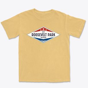 Roosevelt Park Michigan Diamond Star Premium Heavyweight T-shirt